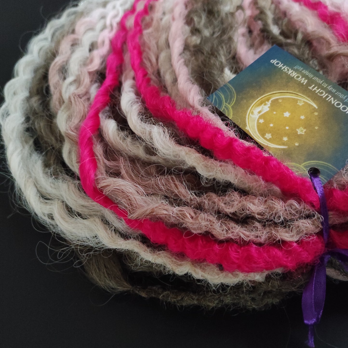 Rosé Sorbet - soft, lightweight, and reusable synthetic set of 4 colors double ended regular curls (NOT BRUSHABLE):
- platinum blonde
- ombre from light brown to wheat blonde
- ombre from nude blonde to pink and white
- fuchsia pink