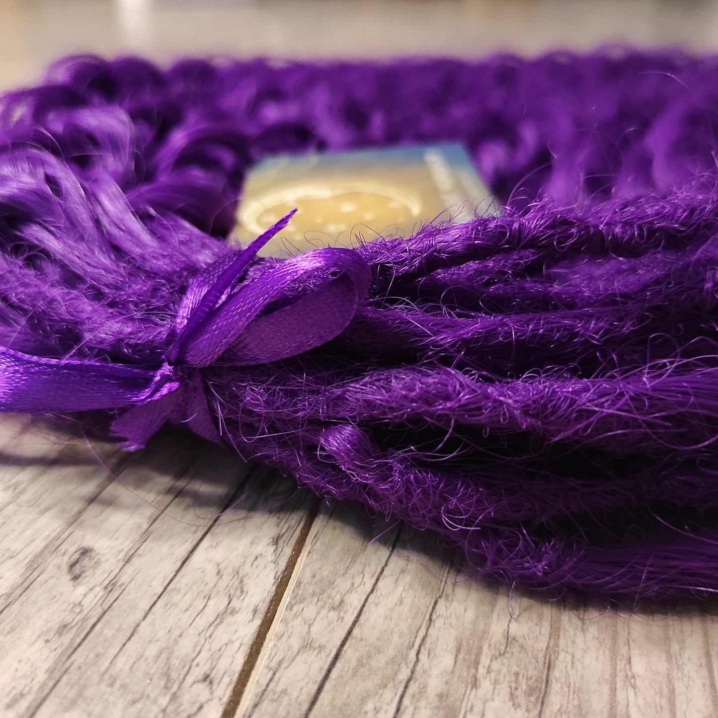 Purple soft, lightweight, and reusable synthetic brushable double ended wavy dreadlocks (NOT BRUSHABLE).