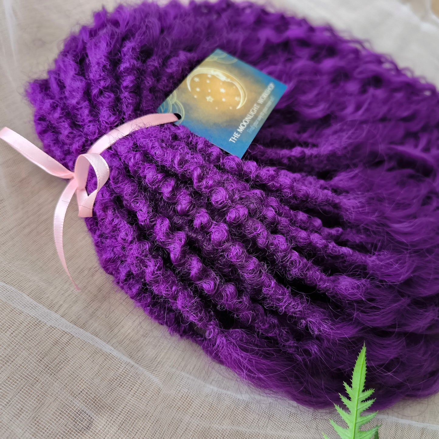 Purple soft, lightweight, and reusable synthetic brushable double ended wavy dreadlocks (NOT BRUSHABLE).