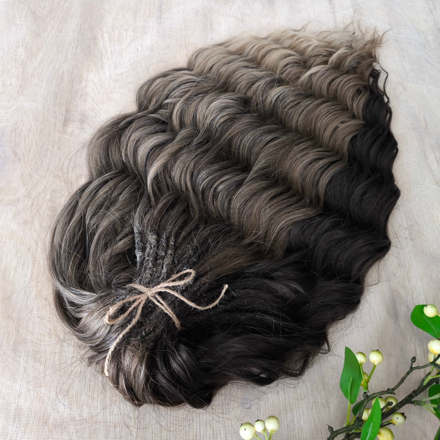 Brown mix: BRUSHABLE synthetic DE dreaded curls (regular or push-up/dolly)