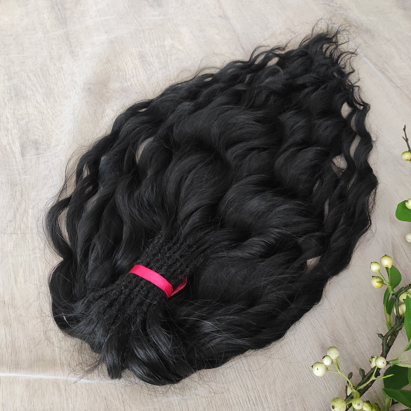 Black BRUSHABLE synthetic DE dreaded curls (regular or push-up)