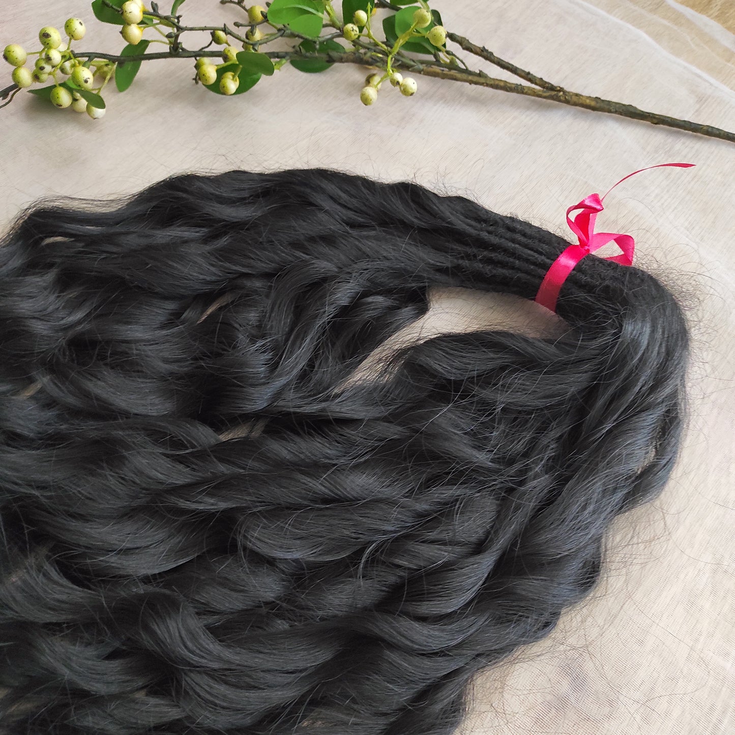Black BRUSHABLE synthetic DE dreaded curls (regular or push-up)