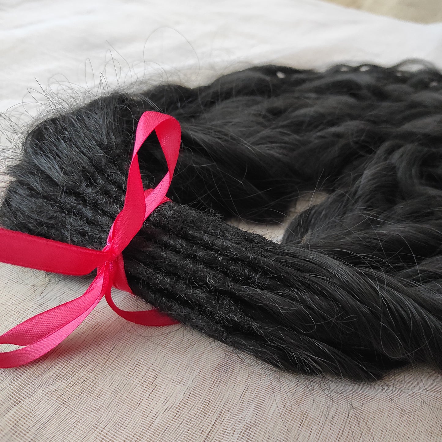 Black BRUSHABLE synthetic DE dreaded curls (regular or push-up)