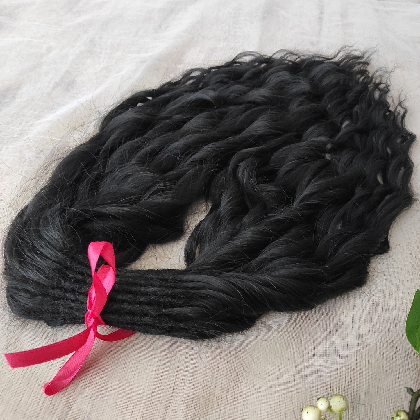Black BRUSHABLE synthetic DE dreaded curls (regular or push-up)