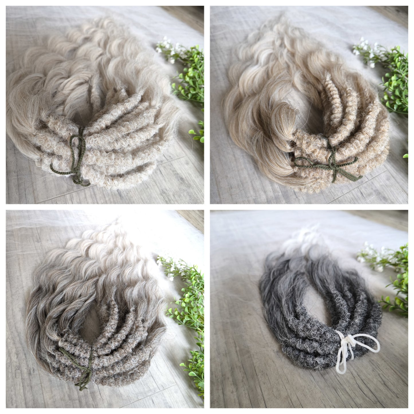 Blonde soft, lightweight, and reusable synthetic brushable double ended wavy dreadlocks (regular dreaded or push-up)