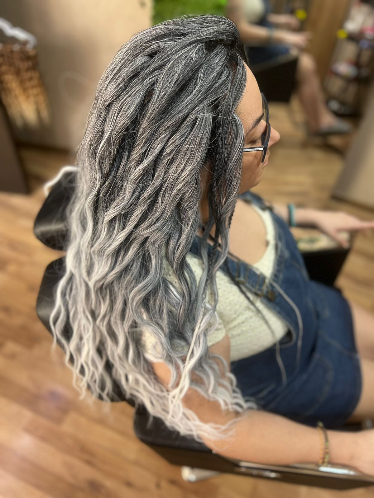 Blonde soft, lightweight, and reusable synthetic brushable double ended wavy dreadlocks (regular dreaded or push-up)