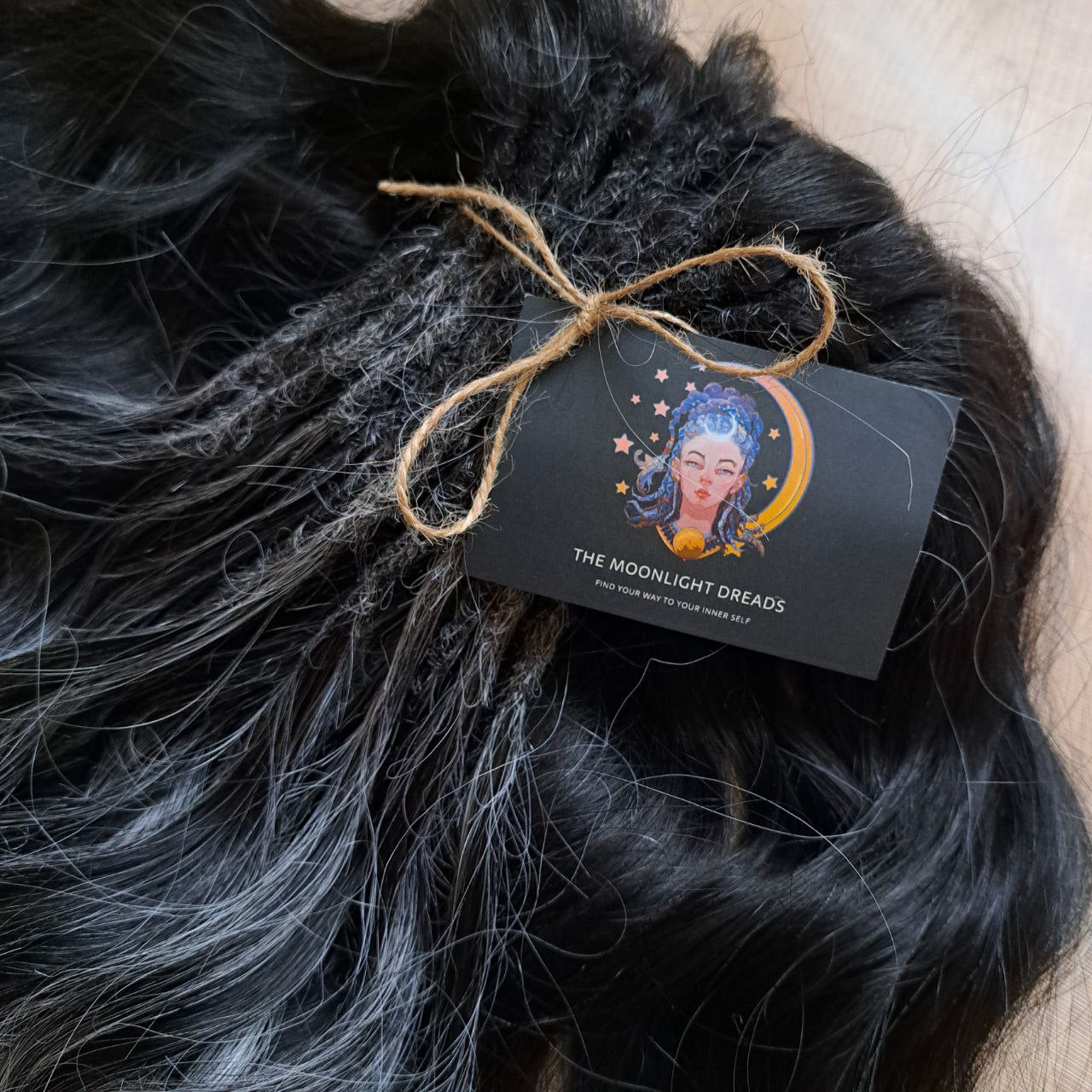 Ombre from black to light pink/blonde soft, lightweight, and reusable synthetic brushable double ended wavy dreadlocks (regular dreaded, braided middle or push-up).