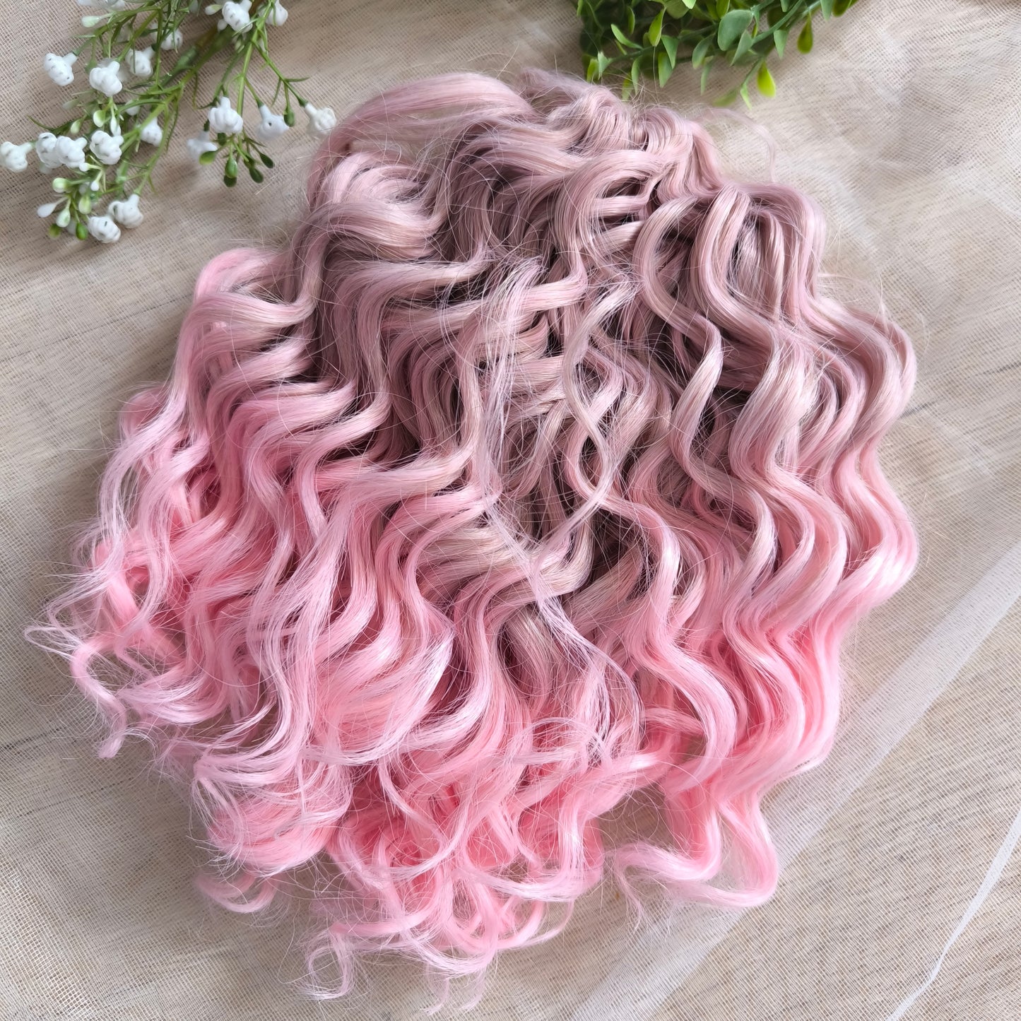 Short 10" (25 cm) bright colourful standard dreaded synthetic curls