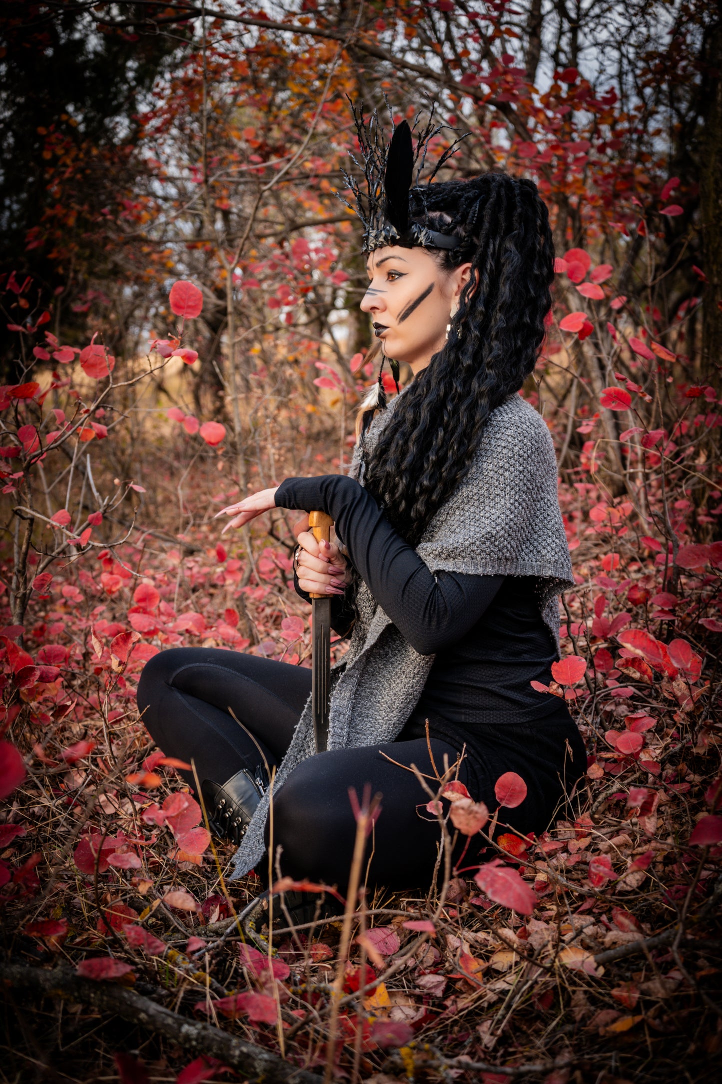 Black curly dreads: soft synthetic wavy dreadlocks (regular dreaded or push-up/Dolly)