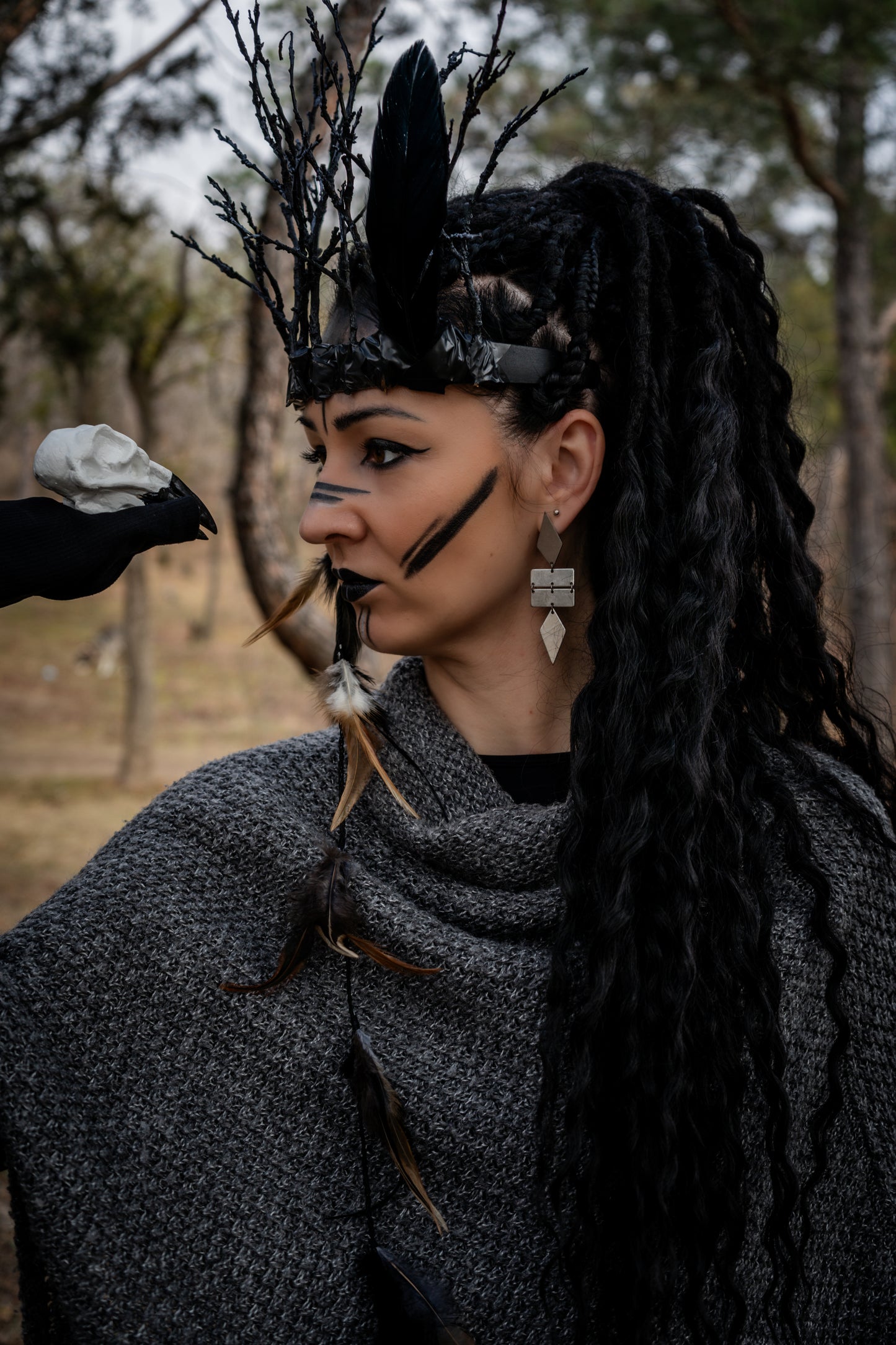 Black curly dreads: soft synthetic wavy dreadlocks (regular dreaded or push-up/Dolly)