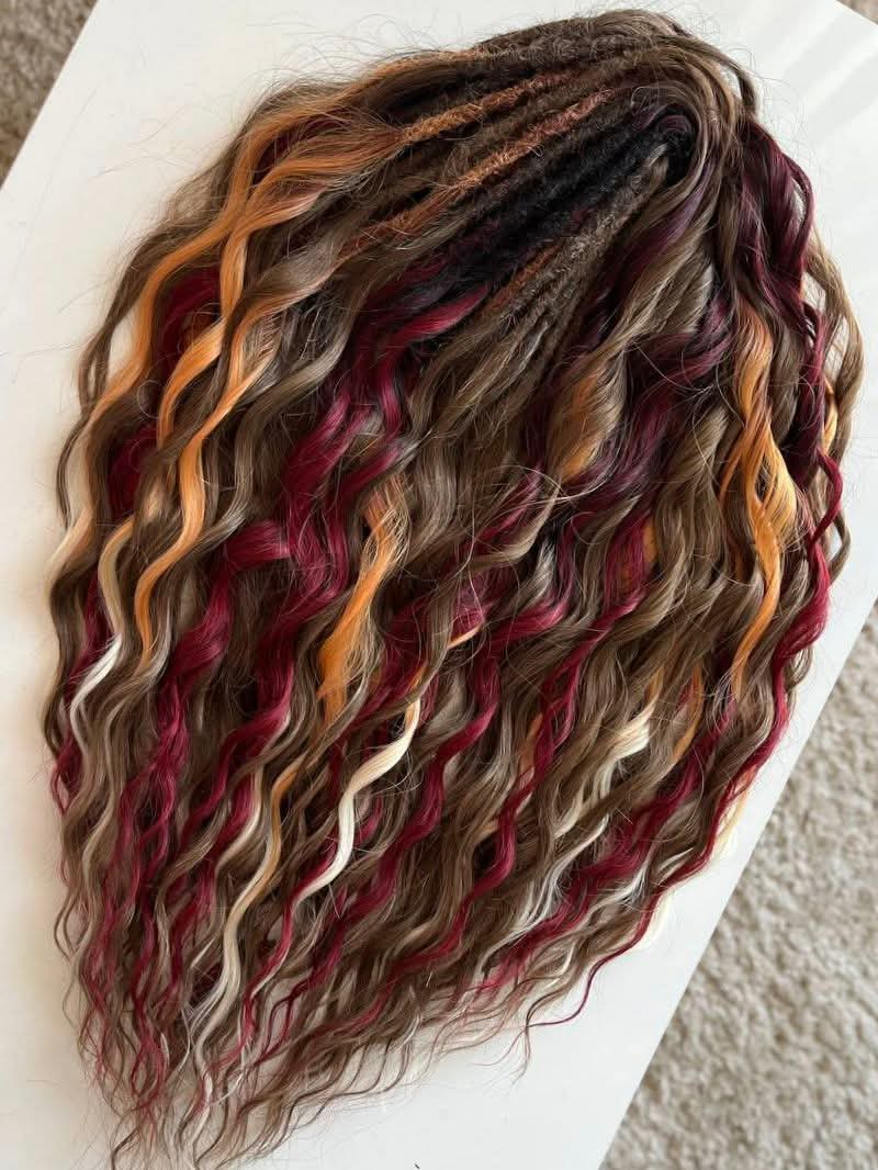 Autumn Garnet Smoke is a variation of the popular Autumn Smoke set with the addition of rich burgundy strands. Inspired by the richness of autumn and the depth of garnet, this set combines warm smoky browns and golden tones with bold burgundy accents. The blend creates a look that is both elegant and powerful, perfect for those who want to highlight their individuality with a touch of autumn mystery.
