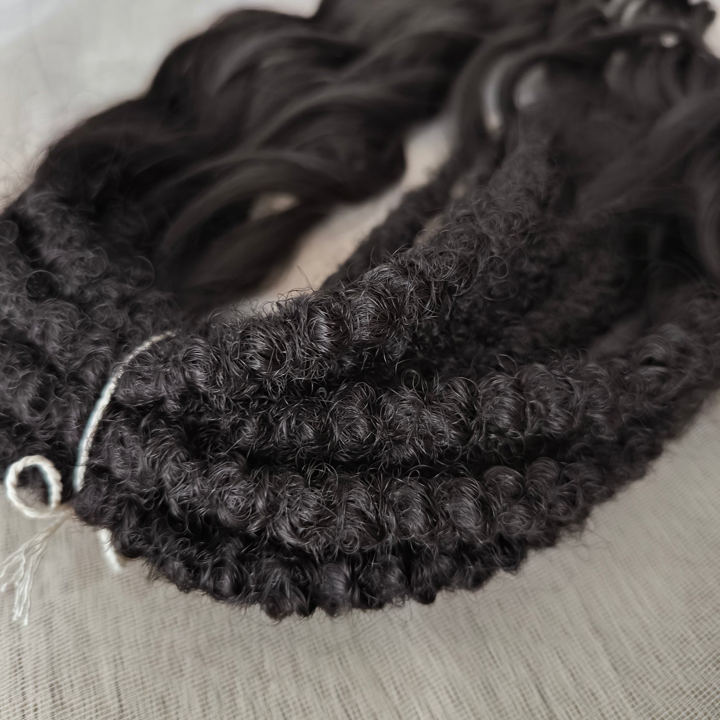 Dark chocolate brown soft, lightweight, and reusable synthetic brushable double ended wavy dreadlocks (regular dreaded or push-up).