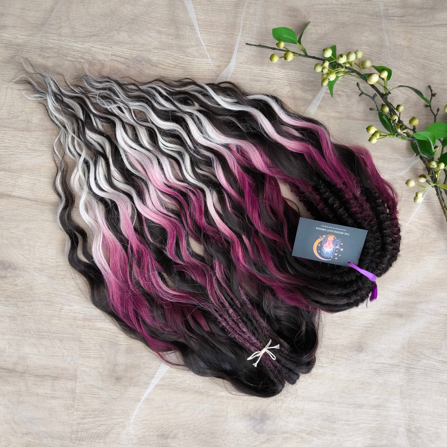 Velvet Twilight BRUSHABLE synthetic BRUSHABLE dreaded curls (regular, braided middle or push-up/dolly)