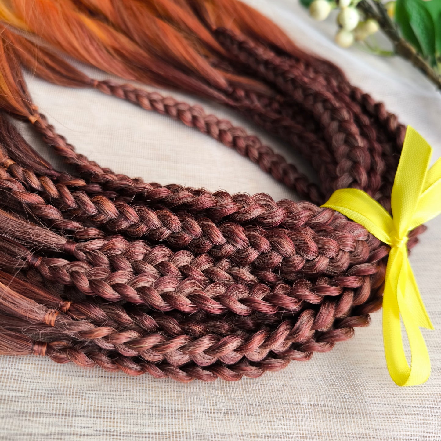 Turn heads with this vibrant, fiery blend of colors — starting from deep chestnut roots, melting into warm copper and orange, and flowing into glowing golden yellow tips. Each strand feels like a brushstroke of sunset light.
Perfect for those who love bold, sunny looks and want to bring warmth and energy to their style. Lightweight, eye-catching, and full of personality — this set is ideal for summer festivals, photo shoots, or just expressing your inner fire.