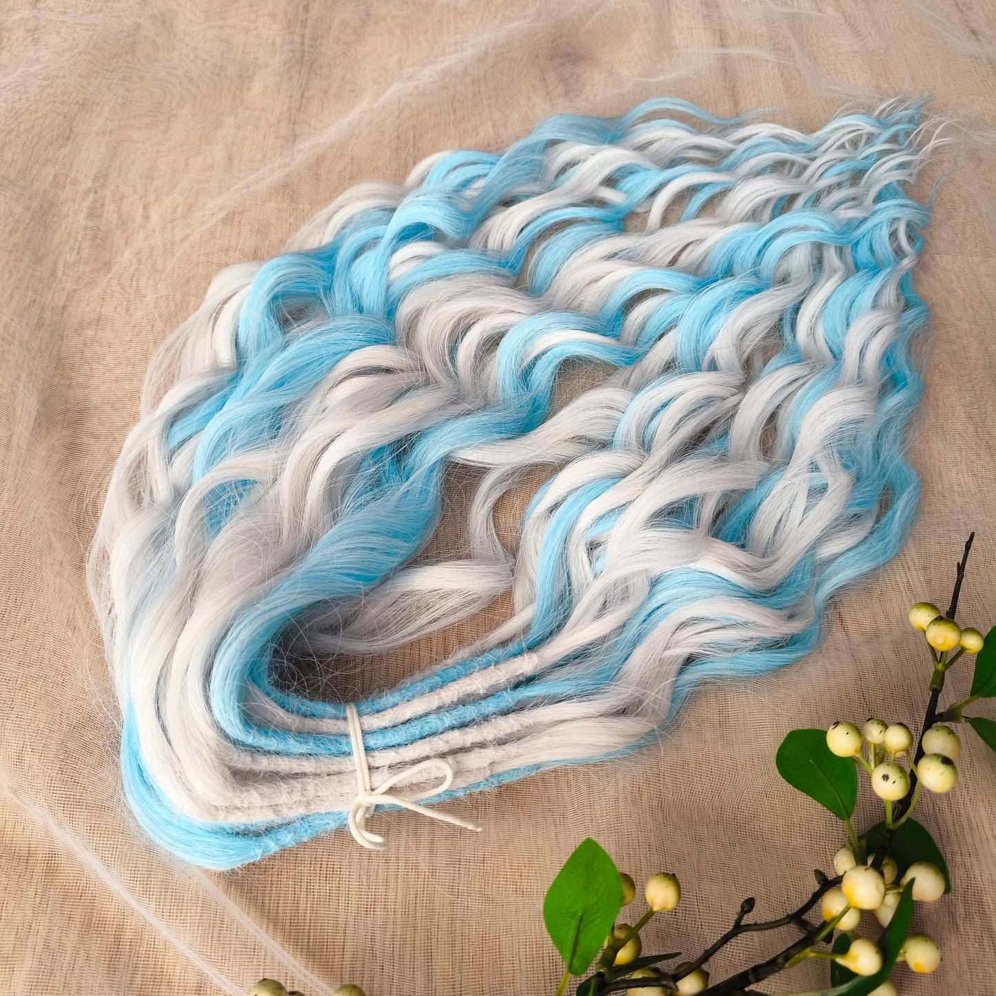 Frozen - BRUSHABLE synthetic dreaded curls (regular, braided middle or push-up)