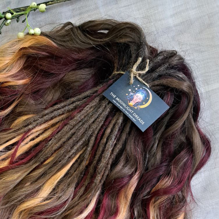 Autumn Garnet Smoke is a variation of the popular Autumn Smoke set with the addition of rich burgundy strands. Inspired by the richness of autumn and the depth of garnet, this set combines warm smoky browns and golden tones with bold burgundy accents. The blend creates a look that is both elegant and powerful, perfect for those who want to highlight their individuality with a touch of autumn mystery.