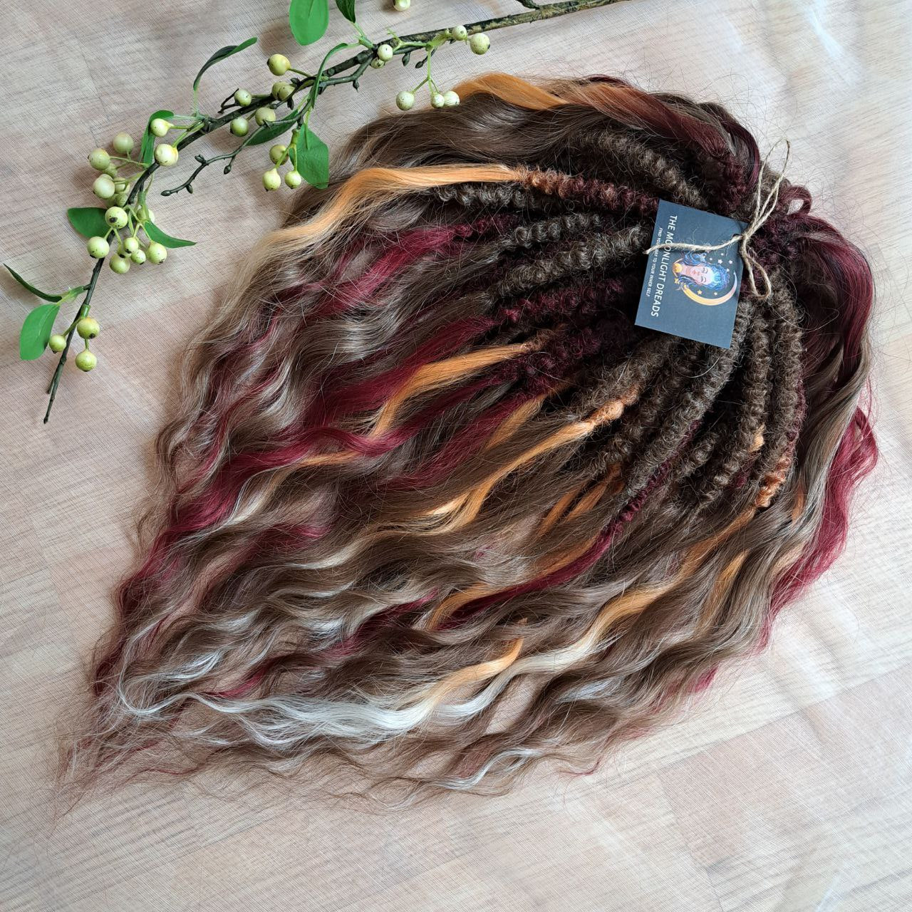 Autumn Garnet Smoke is a variation of the popular Autumn Smoke set with the addition of rich burgundy strands. Inspired by the richness of autumn and the depth of garnet, this set combines warm smoky browns and golden tones with bold burgundy accents. The blend creates a look that is both elegant and powerful, perfect for those who want to highlight their individuality with a touch of autumn mystery.