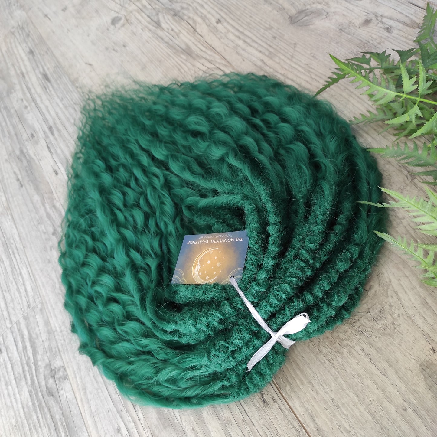 Emerald Green synthetic DE non-brushable dreaded curls (regular or push-up/dolly)