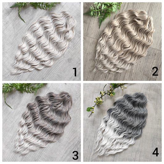 Blonde soft, lightweight, and reusable synthetic brushable double ended wavy dreadlocks (regular dreaded or push-up)