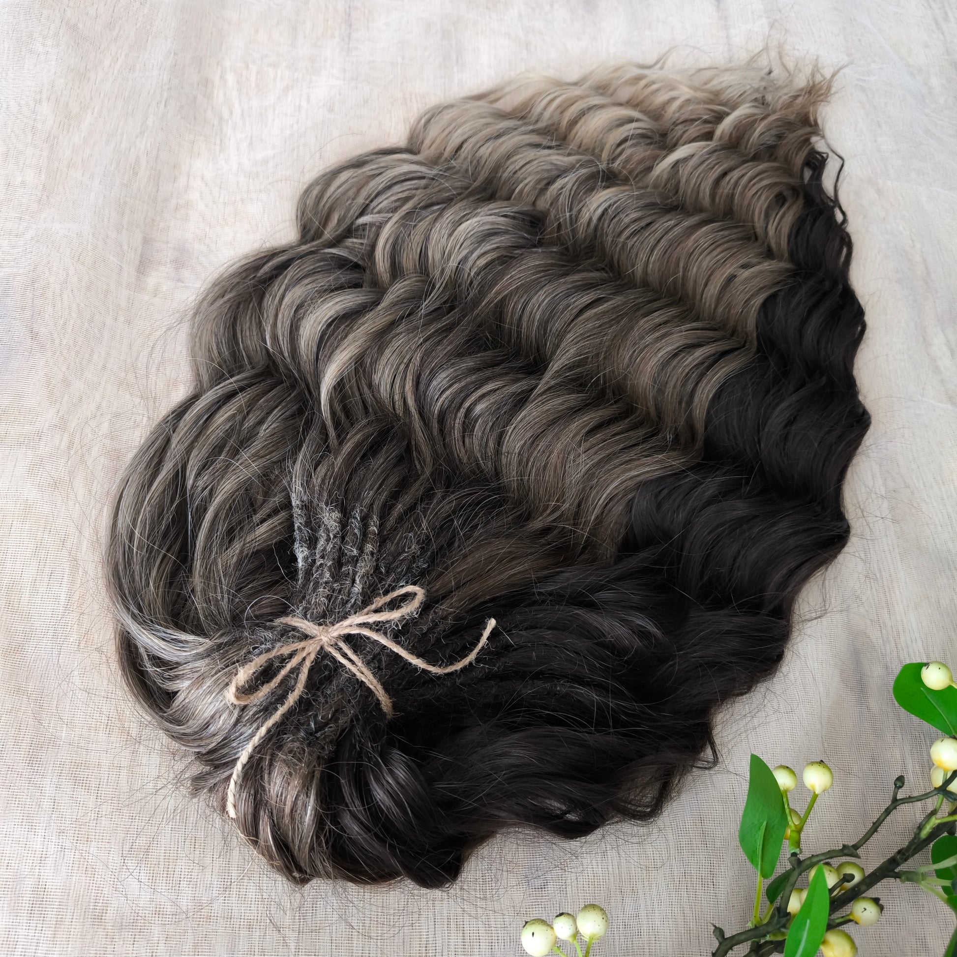 Brown mix: BRUSHABLE synthetic DE dreaded curls (regular or push-up/dolly)