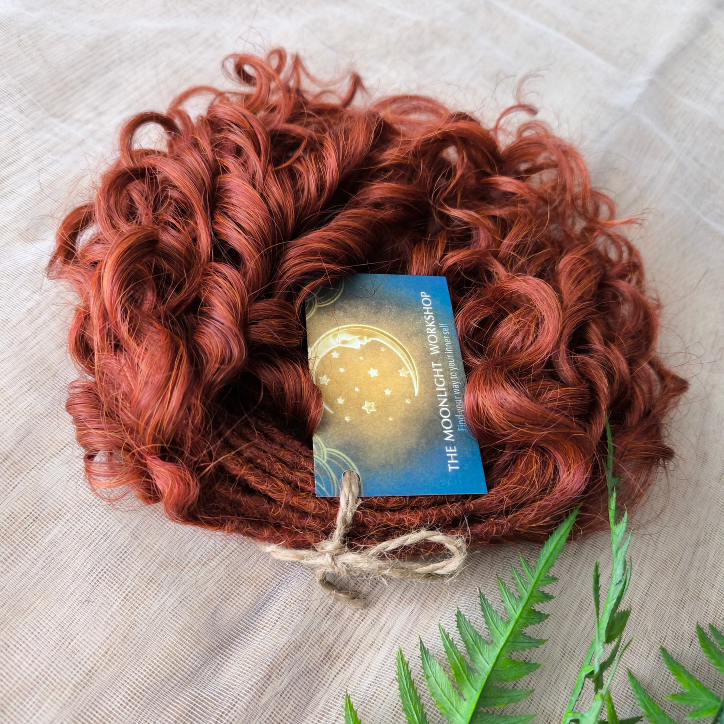 red ginger Short 10" (25 cm) bright colourful standard dreaded synthetic curls