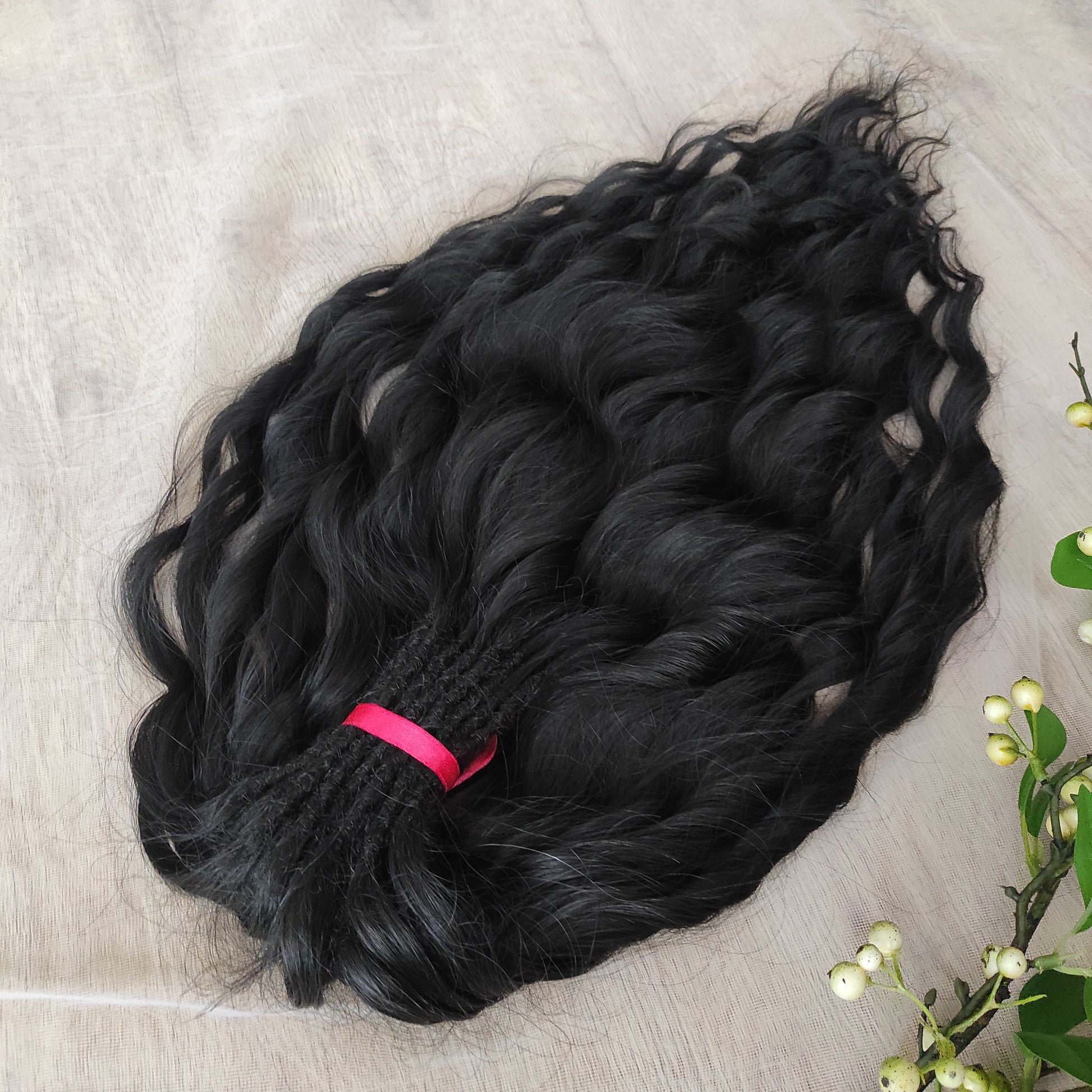 Black BRUSHABLE synthetic DE dreaded curls (regular or push-up)