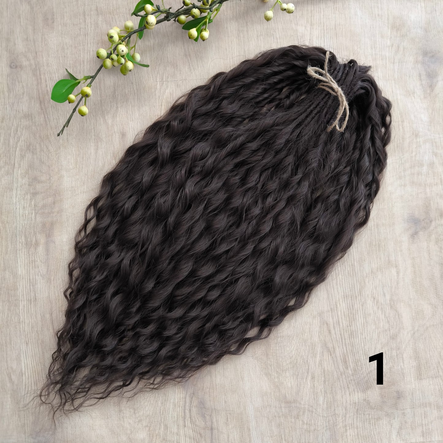 Soft, lightweight, and reusable synthetic sets of regular double ended curls (NOT BRUSHABLE) in brown shades:

1. dark chocolate brown;
2. middle brown
3. light brown