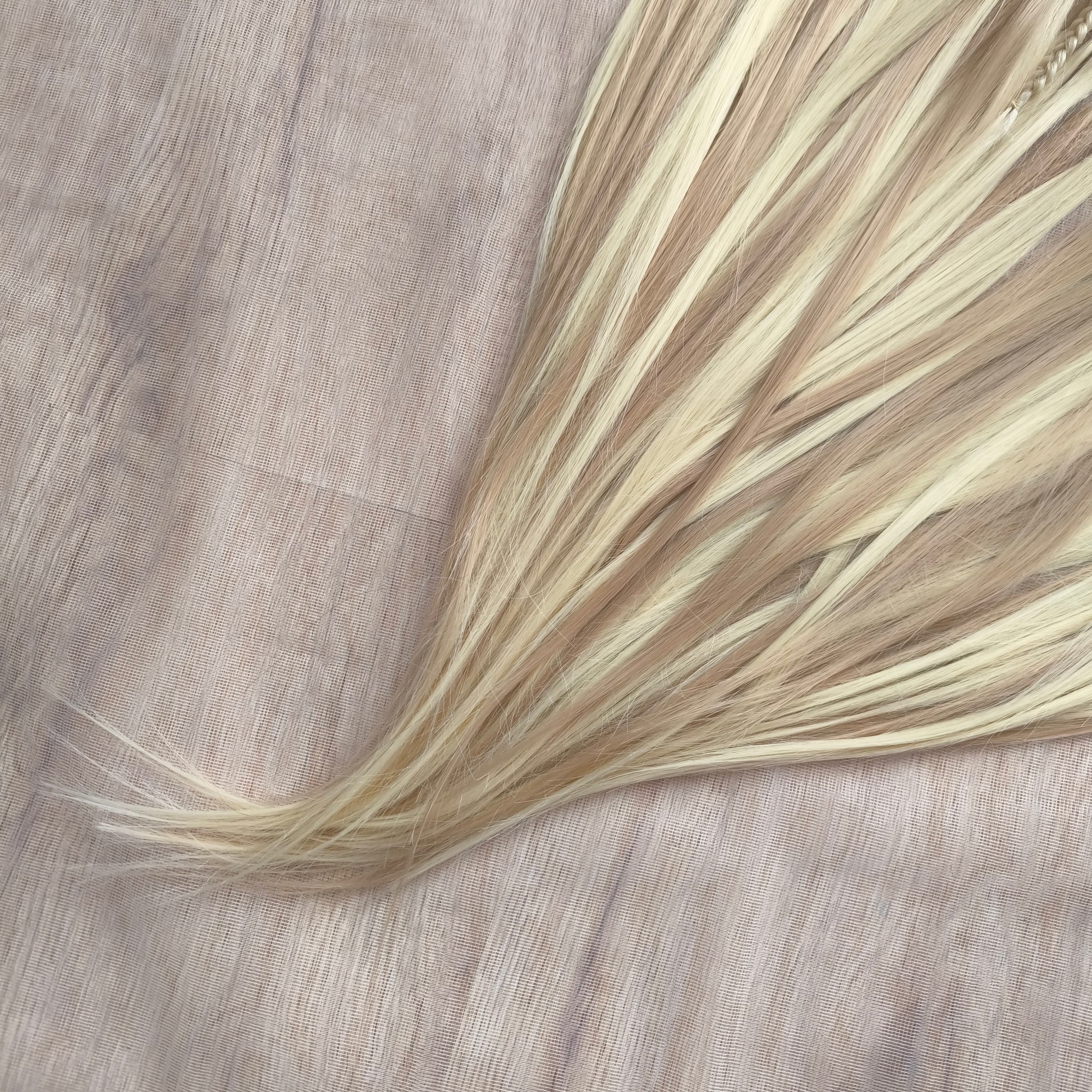 Ready to ship: 56 Double Ended Natural Blonde 20-22" braids with loose (straight) brushable ends