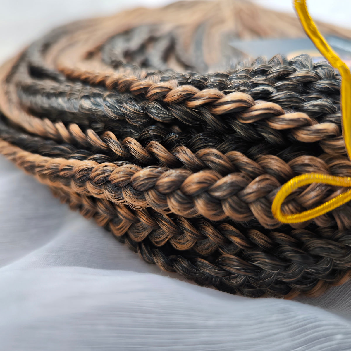 Truffle - a soft, lightweight, and reusable set of 50 DE 3D/stereo/heart braids. A rich blend of dark chocolate, coffee, caramel, and creamy shades. 