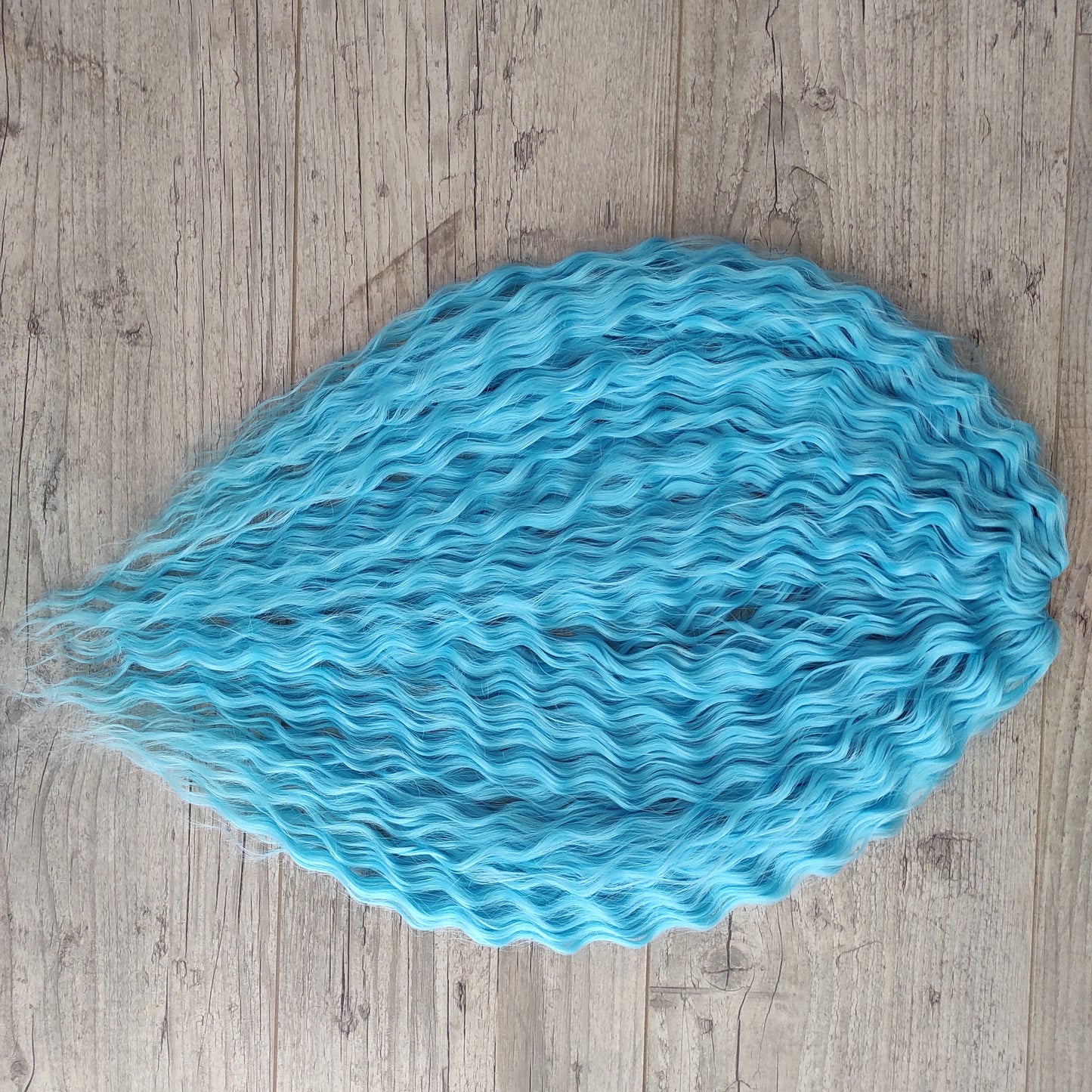 Light and dark blue DE non-brushable dreaded curls (regular or push-up/dolly)