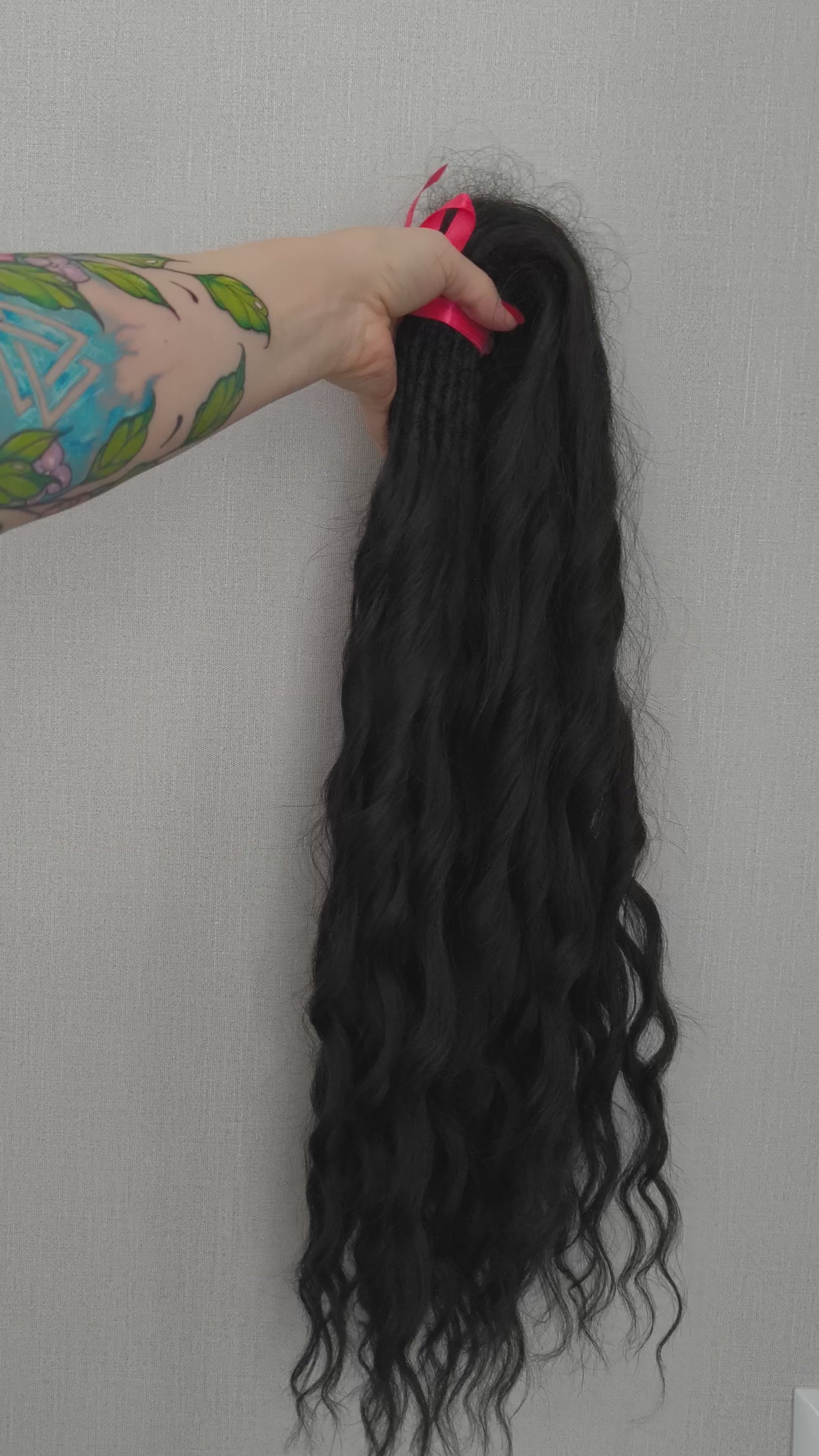Black BRUSHABLE synthetic DE dreaded curls (regular or push-up)