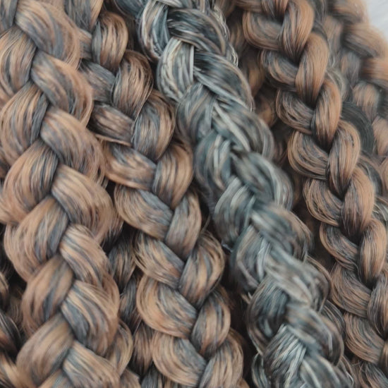 Truffle - a soft, lightweight, and reusable set of 50 DE 3D/stereo/heart braids. A rich blend of dark chocolate, coffee, caramel, and creamy shades. 