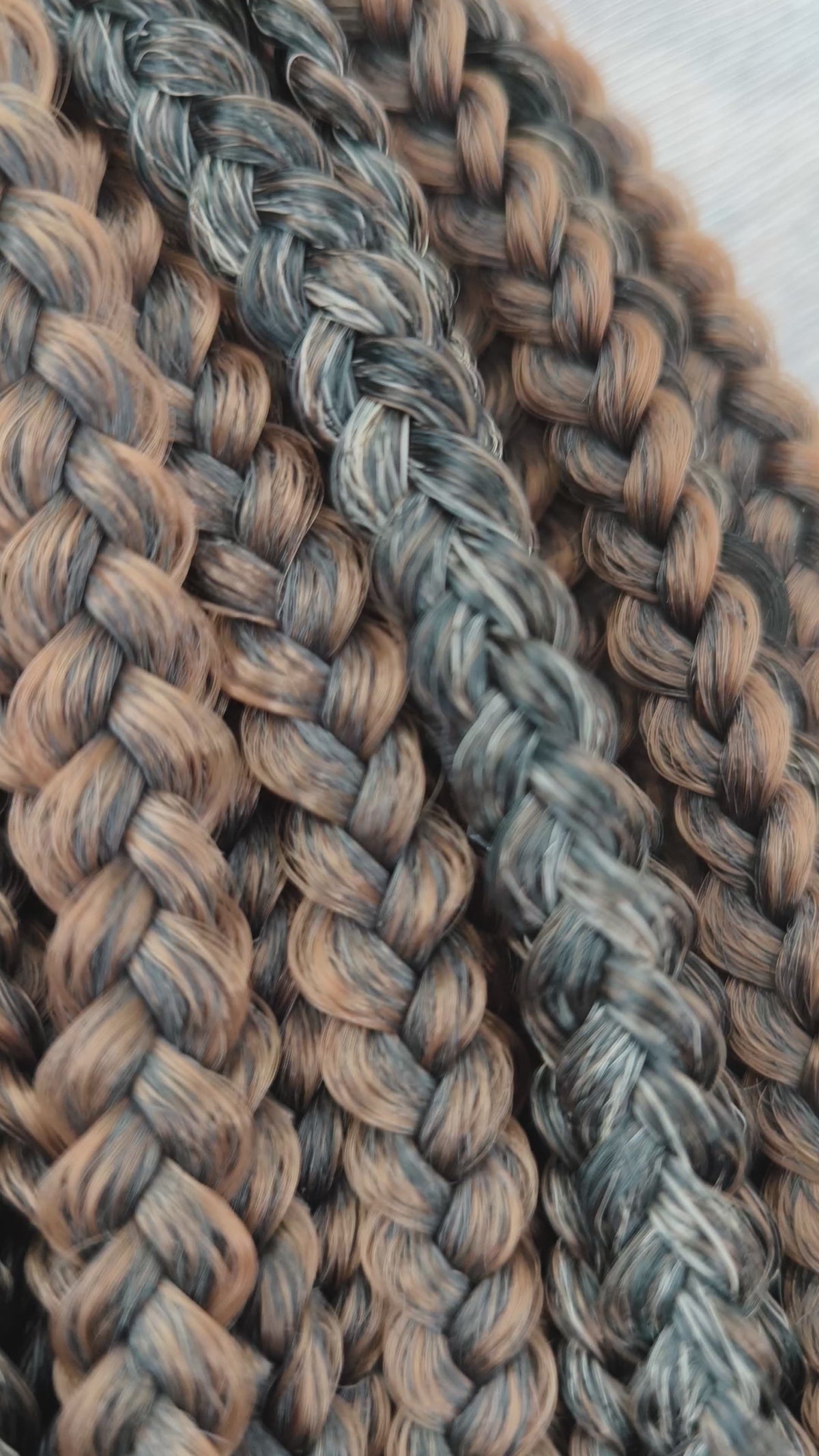 Truffle - a soft, lightweight, and reusable set of 50 DE 3D/stereo/heart braids. A rich blend of dark chocolate, coffee, caramel, and creamy shades. 