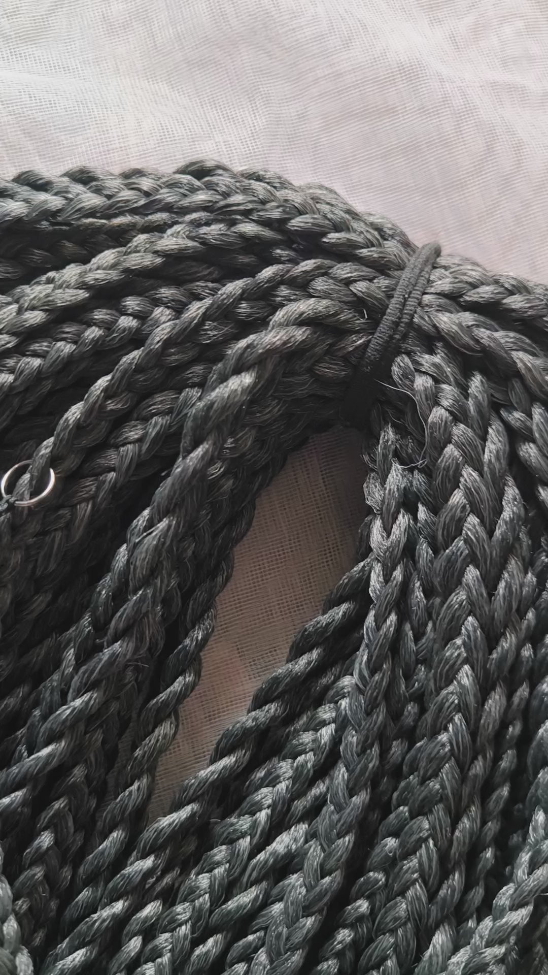 The set of 57 double ended synthetic braids and Senegalese twists ombre from black to grey "Graffit"

Standard length: 22-24 inches (55-60 cm)
Thickness of braids: ~0.8-1 cm