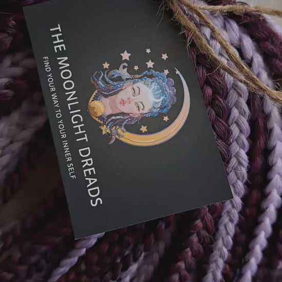 Plum Lilac - the base shade is a deep plum purple, combined with soft lilac strands. Soft, lightweight, and reusable double ended synthetic brushable curls.