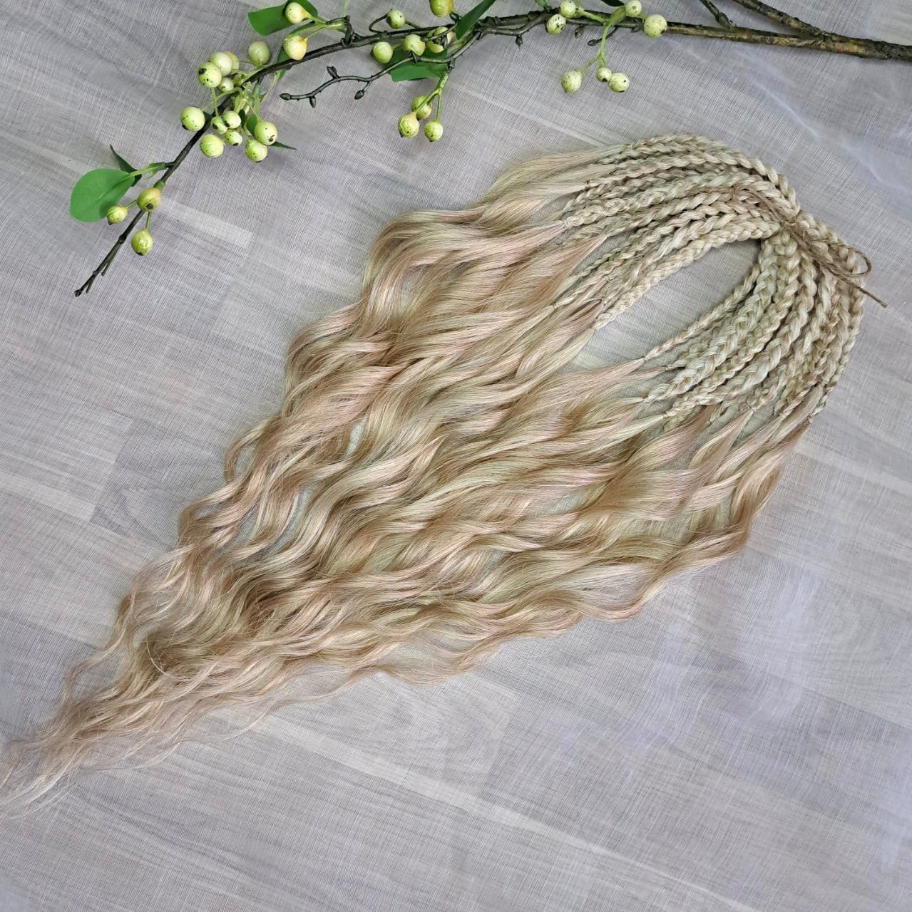 brushable golden blonde curls