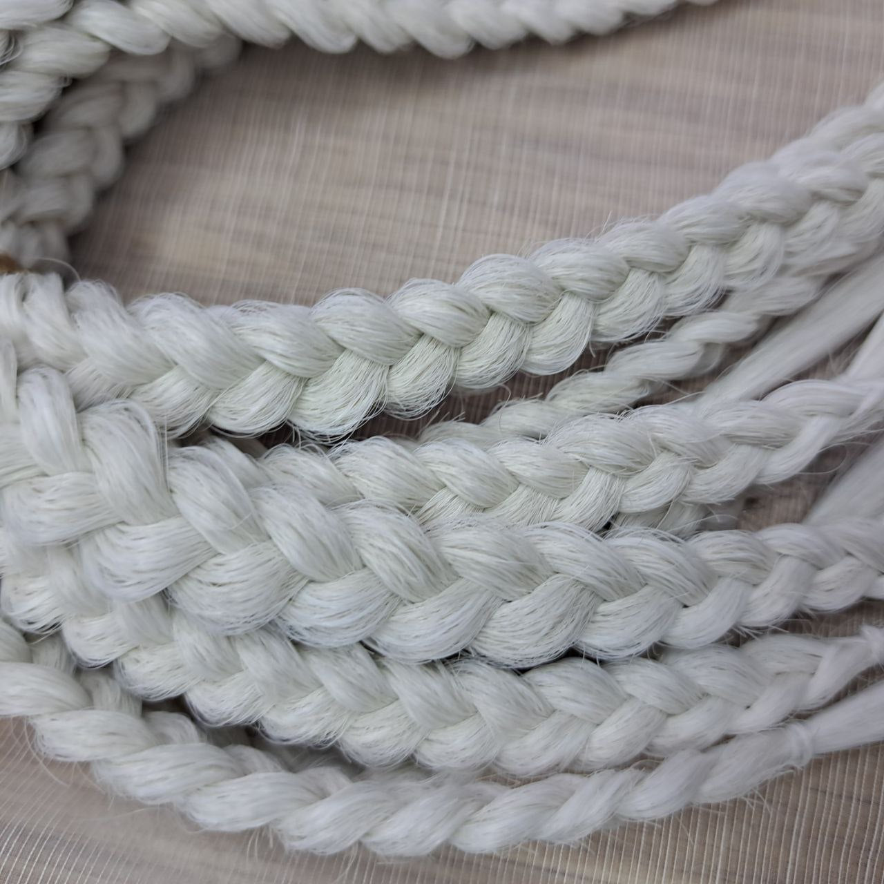 Snow-white soft, lightweight, and reusable synthetic brushable double ended wavy dreadlocks (regular dreaded, braided middle, or push-up).